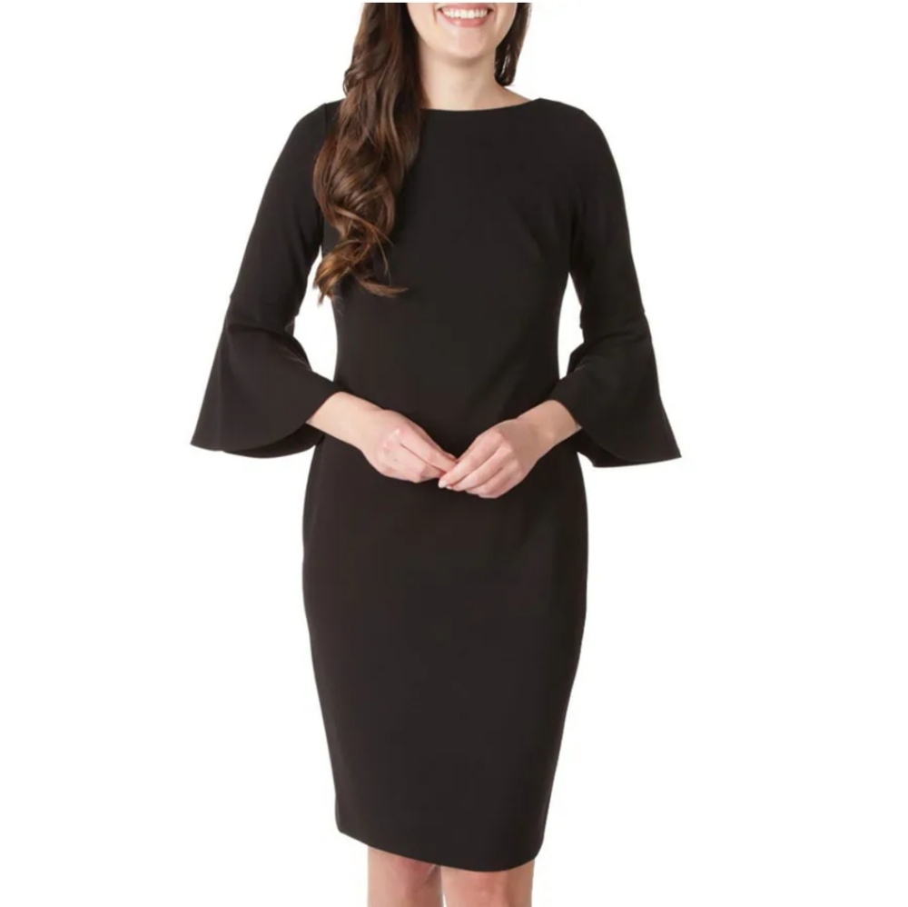 Calvin Klein Bell Sleeve Sheath Dress - Picture 1 of 6